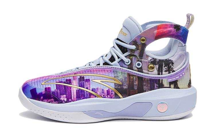 Antakids KT8 Slip Resistant Cushioning Abrasion Resistant High top Basketball Shoes Purple Teenagers
