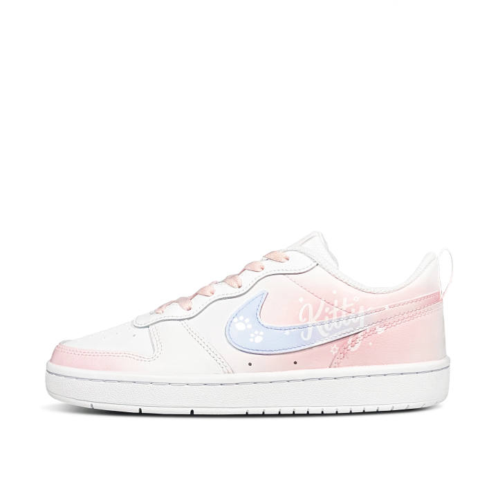 Nike Nike Court Borough Kitty Low top Skateboard Shoes Pink White Kids'