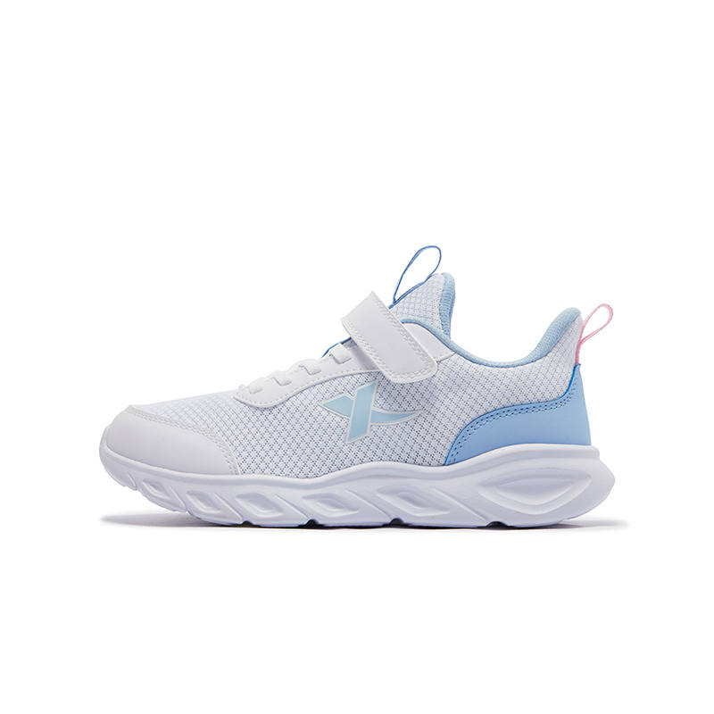 XTEP Slip Resistant Support Low top Kids' Running Shoes New White Northern Lights Blue Kids'