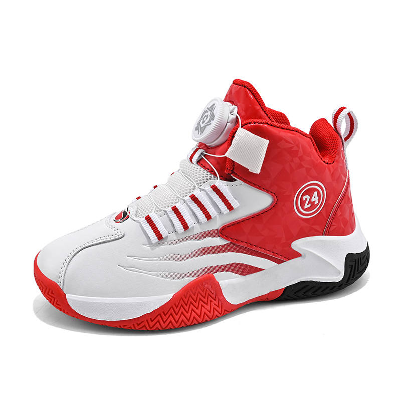 ZIJIAN Slip Resistant Anti Kick Cushioning Mid top Children's Basketball Shoes Kids'