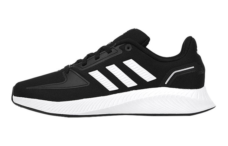Adidas Neo Runfalcon 2.0 J Versatile Sports Cushioning Low top Running Shoes Black White Kids'