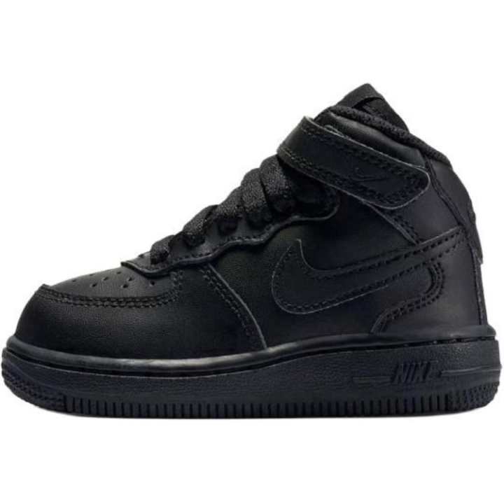 Nike Nike Air Force 1 Soft And Comfortable Slip Resistant Abrasion Resistant Mid top Toddler Shoes Black Infant And Toddler