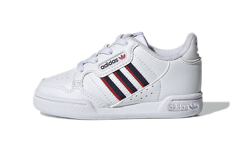 Adidas Originals Continental 80 Mid top Toddler Shoes White Red Infant And Toddler