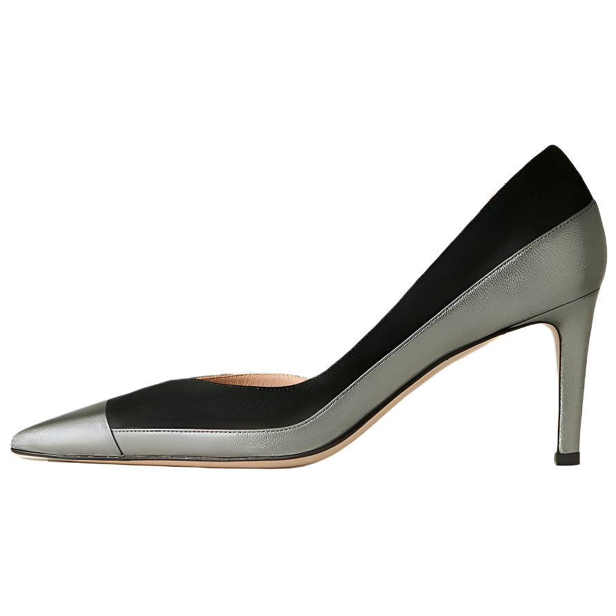 KITON Slim Heel High Heels Women's Silver Black