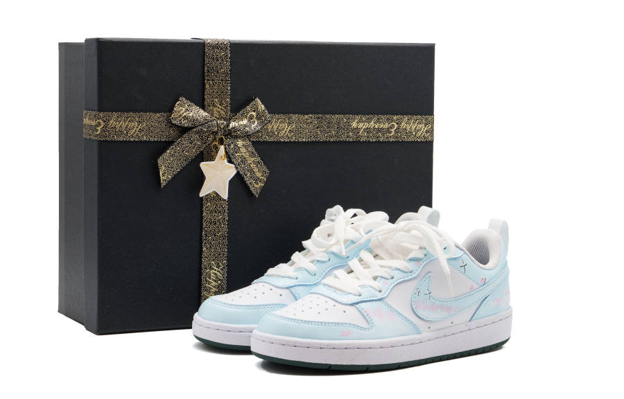 Nike Nike Court Borough Maris Sal Peach Fragrance Synthetic Leather Slip Resistant Abrasion Resistant