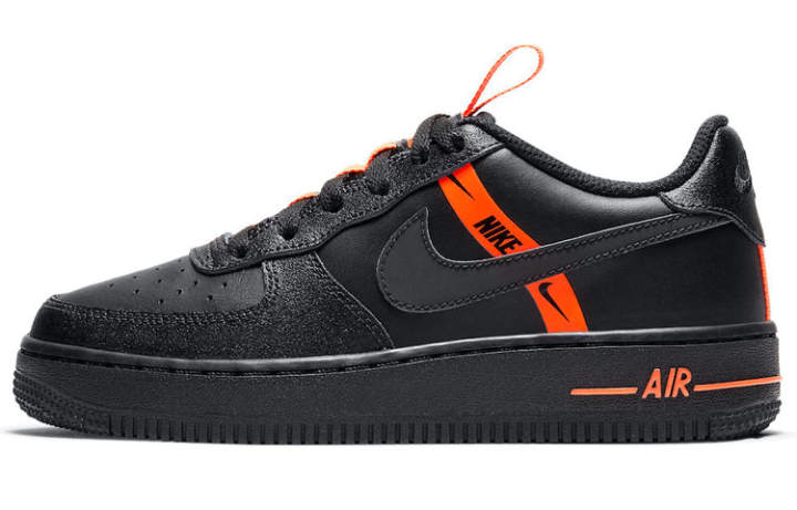 Nike Nike Air Force 1 Low LV8 KSA Worldwide Pack Black Total Orange GS
