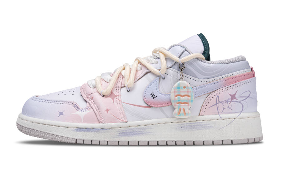 Jordan Jordan Air Jordan 1 Dreamy Double Star Leather Slip Resistant Abrasion Resistant Slip Resistant Abrasion Resistant