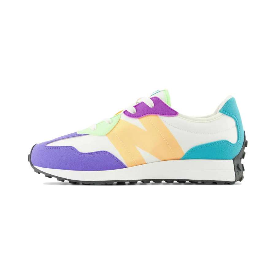 New Balance New Balance NB 327 Comfortable Cushioning, Wear Resistant Kids Lifestyle Shoes White Purple Children Aged 3 7 Years Old