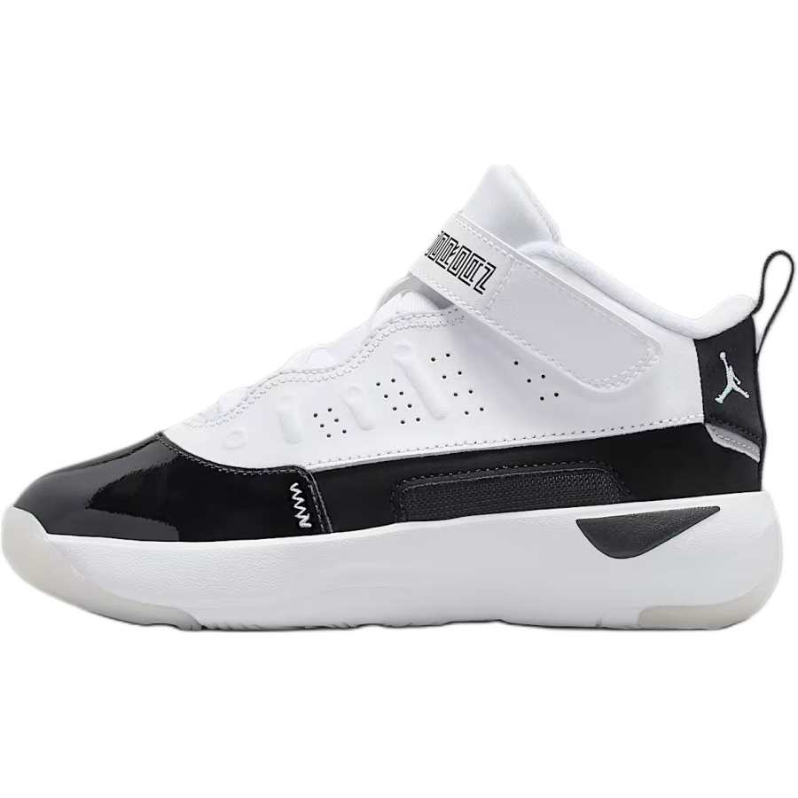 Jordan Jordan Max Aura 7 Classic And Versatile Mid top Children's Basketball Shoes White Black Kids'