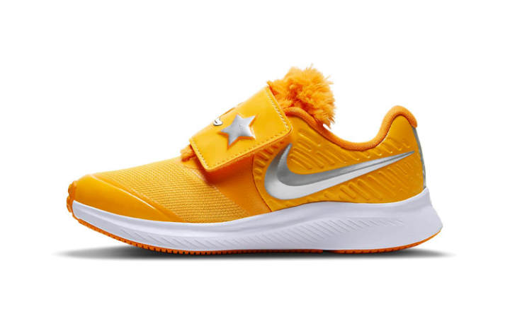 Nike Nike Star Runner 2 Slip Resistant Cushioning Low top Kids' Running Shoes Silver Yellow Children Aged 3 7 Years Old