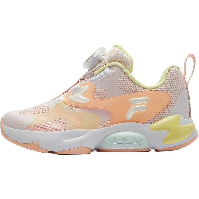 FILA KIDS Lightweight Cushioning Low top Kids' Running Shoes Snail Pearl Pink/FILA White Children Aged 3 7 Years Old