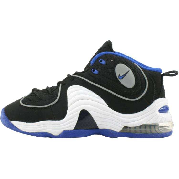 Nike Nike Air Penny 2 Abrasion Resistant Mid top Children's Basketball Shoes Black White Blue Kids'