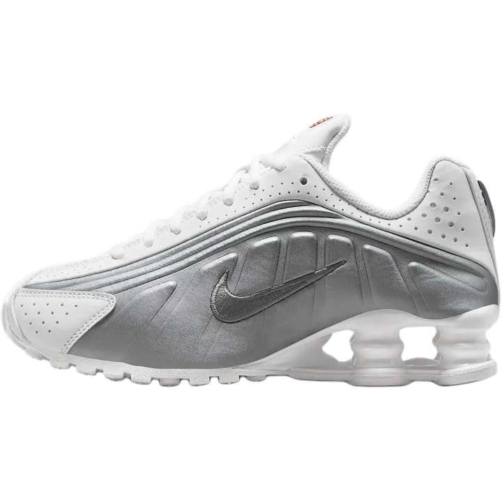 Nike Nike Shox R4 Leather Low top Running Shoes Silver White Unisex