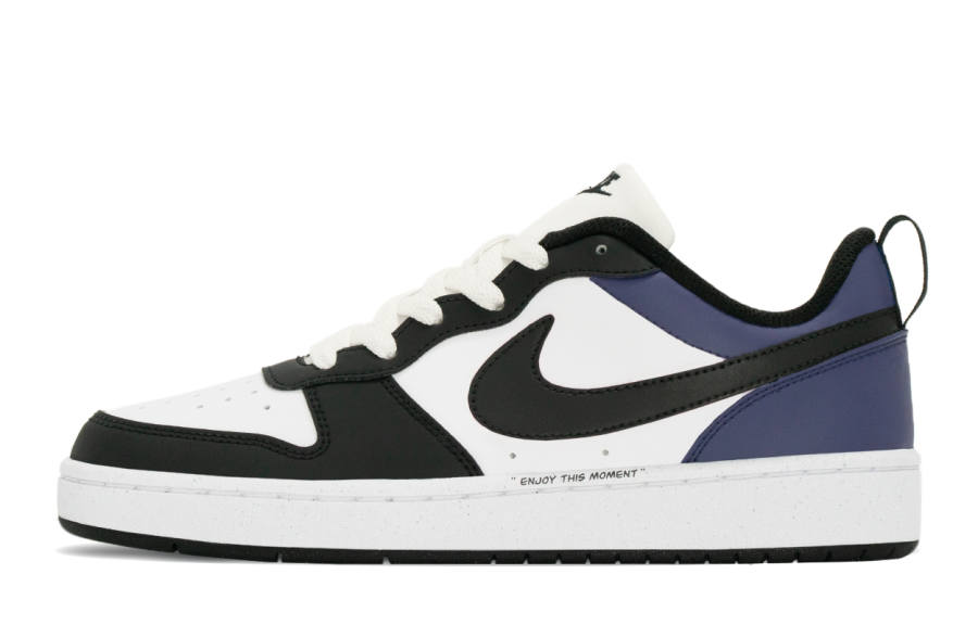 Nike Nike Court Borough Black Foot Purple Synthetic Leather Cushioning Abrasion Resistant Cushioning, Wear Resistant Low top