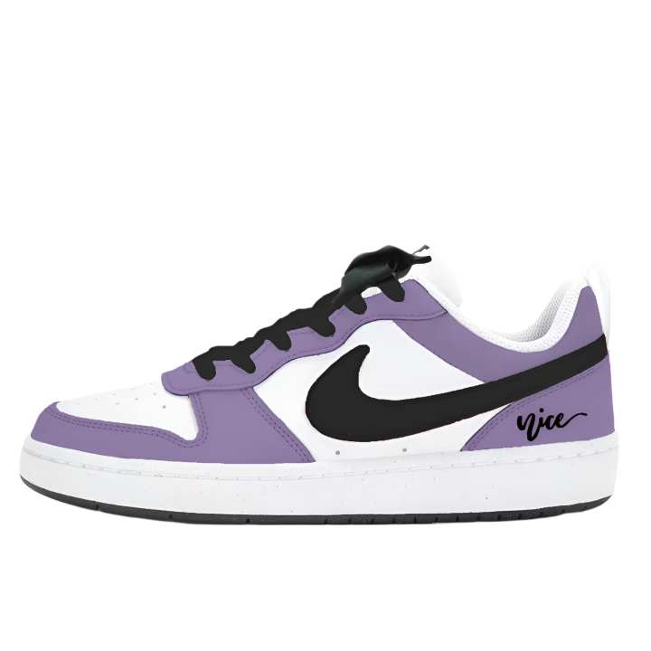 Nike Nike Court Borough Taro Paste Milk White Synthetic Leather Abrasion Resistant Slip Resistant Low top Skateboard Shoes