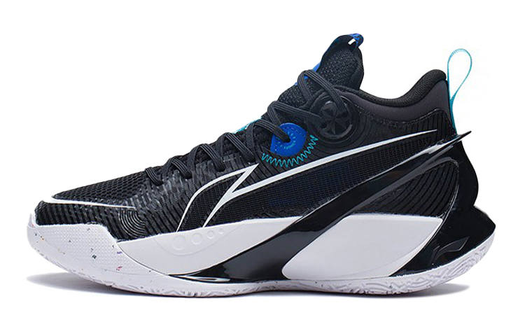 Li-Ning YOUNG Li Ning YOUNG High top Basketball Shoes Black White Blue Unisex
