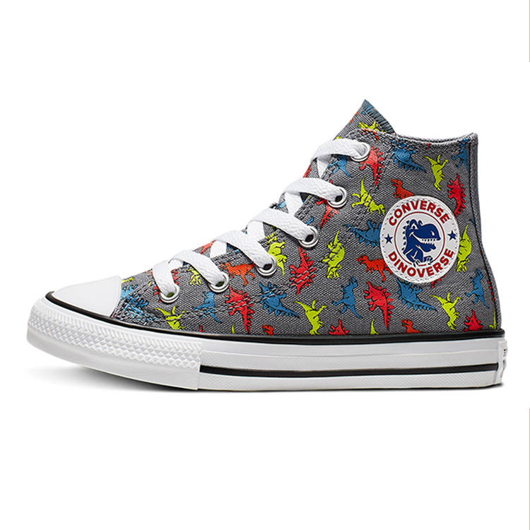 Converse Chuck Taylor All Star Comfortable High top Kids Canvas Shoes Cartoon Dinosaur Teenagers