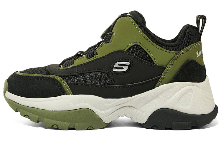 Skechers Sport Cushioning Breathable Kids Lifestyle Shoes Olive Teenagers