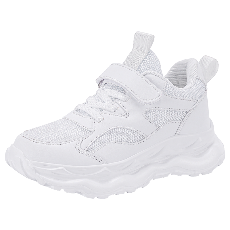 SUPEREDGE Synthetic Leather, Textile Low top Kids' Outdoor Shoes White Kids'