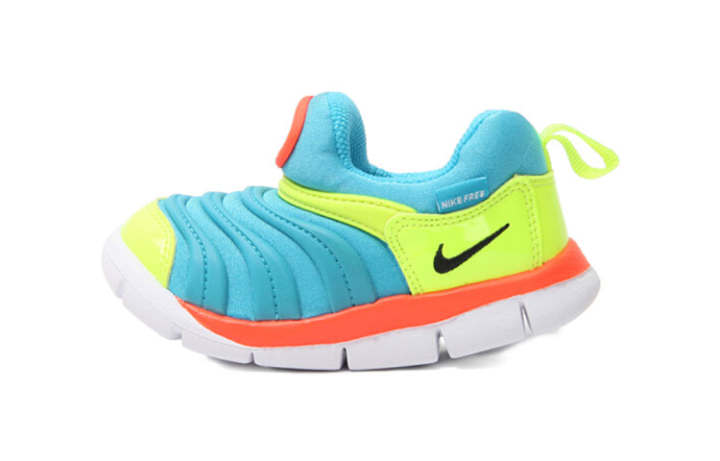 Nike Nike Dynamo Free 'Light Blue Fury Volt' Slip Resistant Cushioning Low top Toddler Shoes Blue Infant And Toddler