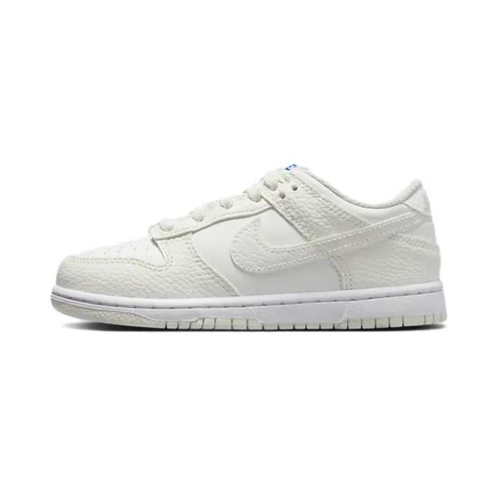 Nike Nike Dunk Slip Resistant Abrasion Resistant Low top Kids' Skateboarding Shoes White Children Aged 3 7 Years Old