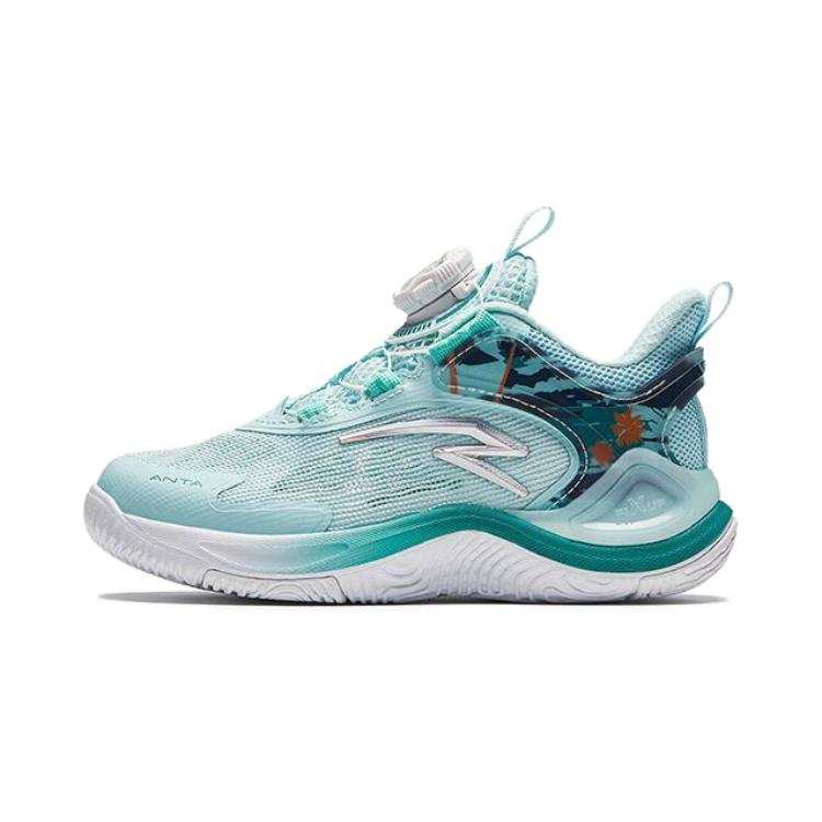 Antakids Pre school Antakids Comfortable Slip Resistant Abrasion Resistant Low top Children's Basketball Shoes Mint Blue