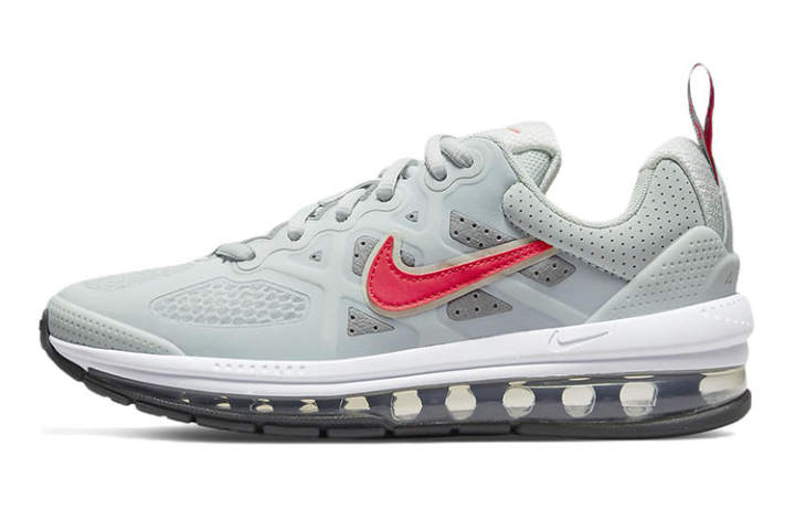 Nike Nike Air Max Genome Cushioning Abrasion Resistant Low top Running Shoes Gray Red Unisex