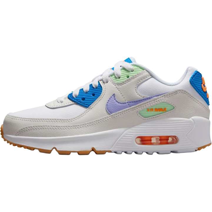 Nike Nike Air Max 90 Leather GS 'White Purple Pulse'