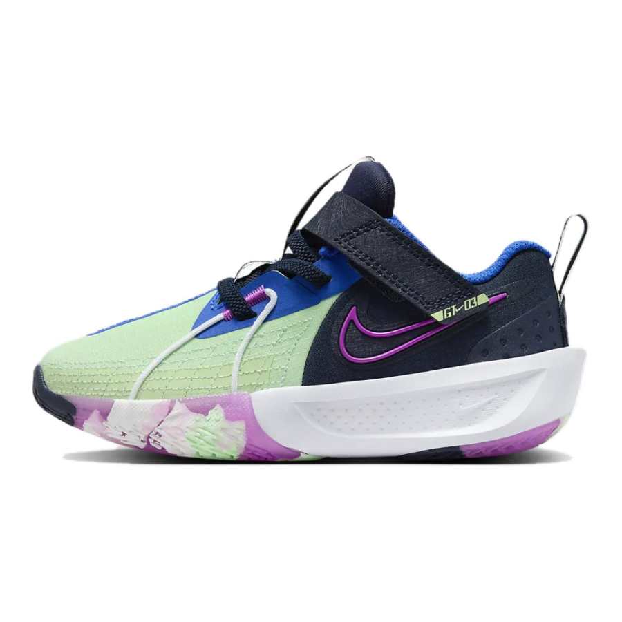 Nike Nike G.T. Cut 3 Slip Resistant Cushioning Abrasion Resistant Low top Children's Basketball Shoes Green Blue Kids'