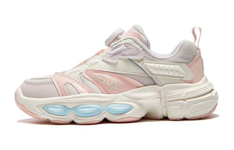 FILA KIDS Cushioning Abrasion Resistant Cushioning, Wear Resistant Low top Kids' Running Shoes Light Pink Kids'