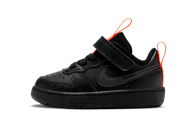 Nike Nike Court Borough Slip Resistant Cushioning Abrasion Resistant Breathable Low top Toddler Shoes Black