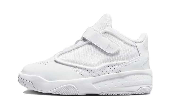 Jordan Jordan Max Aura 4 Slip Resistant Abrasion Resistant Low top Children's Basketball Shoes White