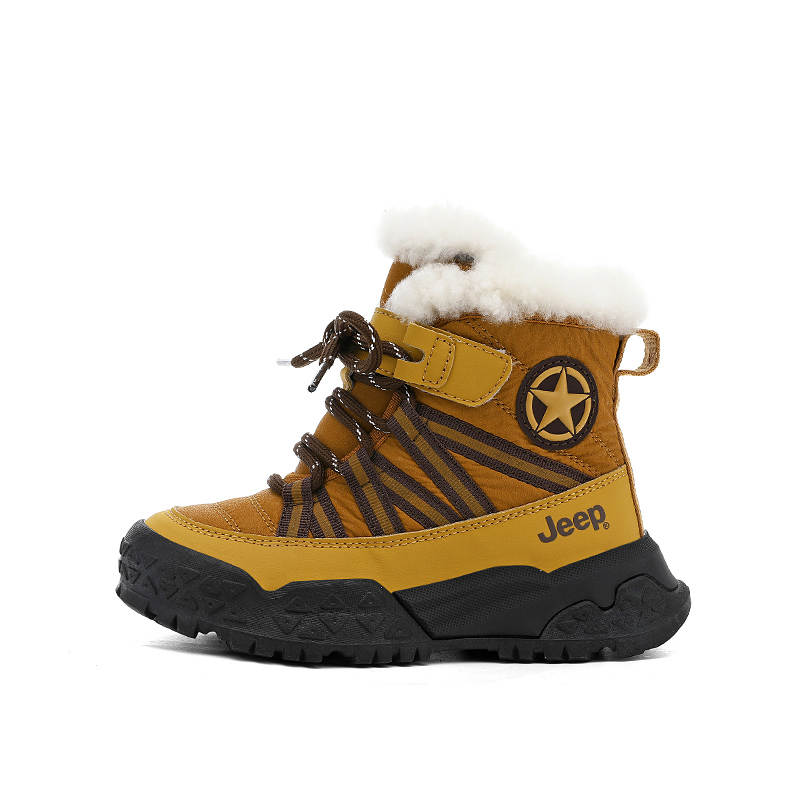 Jeep Winter, Fleece Lined Lining, Minimalist Style, Versatile, Hook and Loop Lace Free, Outdoor Adventure High top