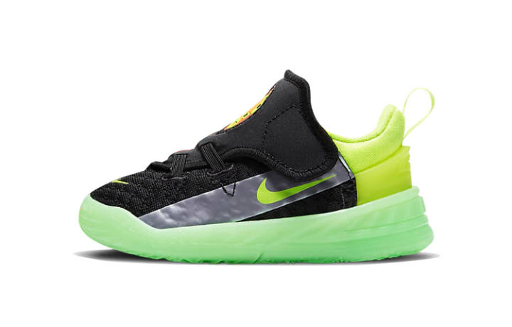 Nike Nike Lebron 18 Slip Resistant, Abrasion Resistant, Lightweight Low top Toddler Shoes Black Green Orange