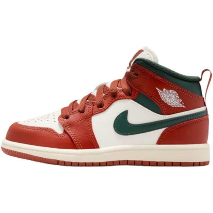 Jordan Jordan 1 Mid top Kids' Skateboarding Shoes Red White Children Aged 3 7 Years Old
