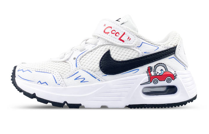 Nike Nike Air Max SC Low top Kids' Running Shoes White Black Children Aged 3 7 Years Old