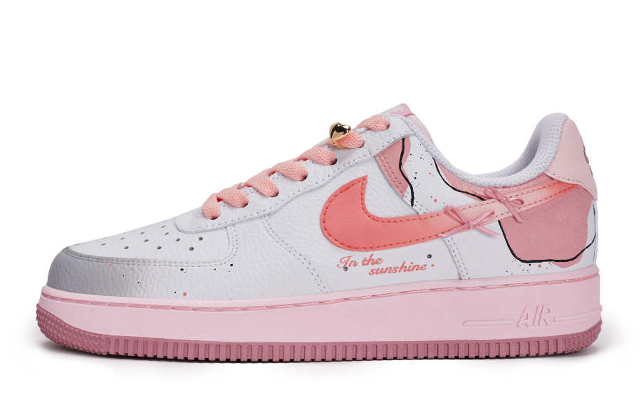 Nike Nike Air Force 1 Miraculous Pen Blossoms, Sky Affairs Slip Resistant Cushioning Low top Kids' Skateboarding Shoes