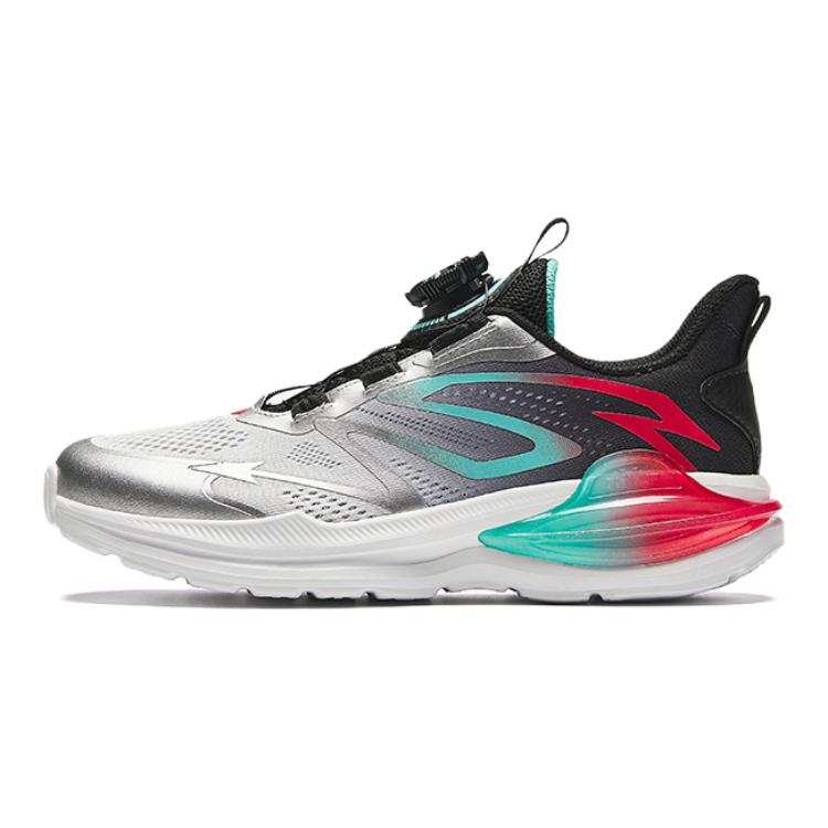 Antakids Fabric Comfortable And Breathable Low top Running Shoes Silver Black Teenagers
