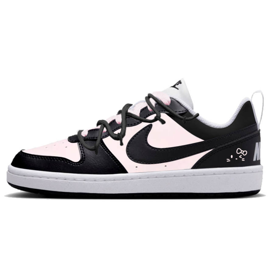Nike Nike Court Borough Lucky Fairy Synthetic Leather Slip Resistant Abrasion Resistant Low top Kids' Skateboarding Shoes