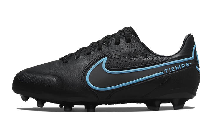 Nike Nike Jr. Tiempo Legend 9 Pro Slip Resistant Cushioning Abrasion Resistant Low top Kids' Soccer Shoes Black Blue Kids'