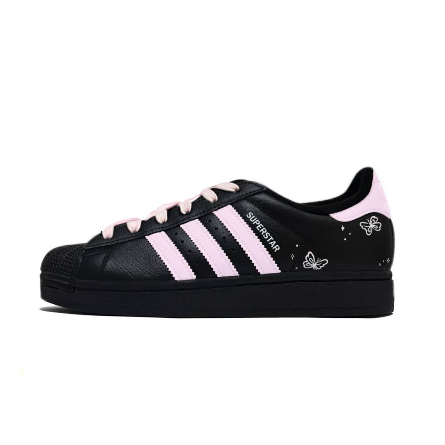 Adidas Originals Superstar Dream Butterfly Black Leather Abrasion Resistant Slip Resistant Low top
