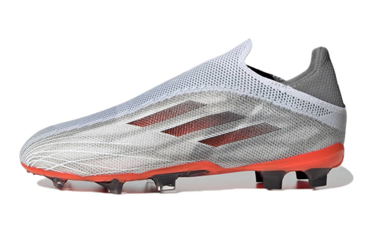 Adidas Adidas X Speedflow +Fg J Slip Resistant Abrasion Resistant Low top Kids' Soccer Shoes Gray Red Teenagers