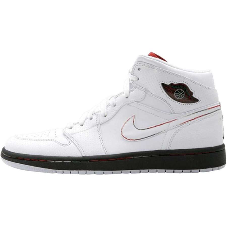 Jordan Jordan Air Jordan 1 Leather High top Kids' Skateboarding Shoes White Teenagers