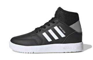 Adidas Originals Drop Step 360 C High top Kids' Skateboarding Shoes Black White Children Aged 3 7 Years Old