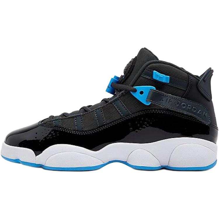 Jordan Jordan Air Jordan 6 Rings Leather Mid top Basketball Shoes Black Unisex