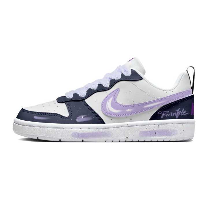 Nike Nike Court Borough Dark Gorge Sleep Island Synthetic Leather Slip Resistant Abrasion Resistant Low top