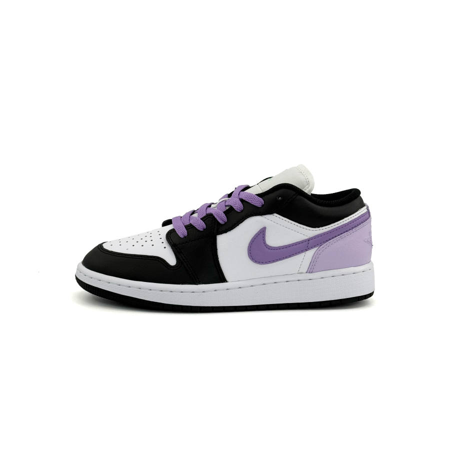 Jordan Jordan Air Jordan 1 Low Leather Slip Resistant Cushioning Abrasion Resistant Low top Kids' Skateboarding Shoes Violet