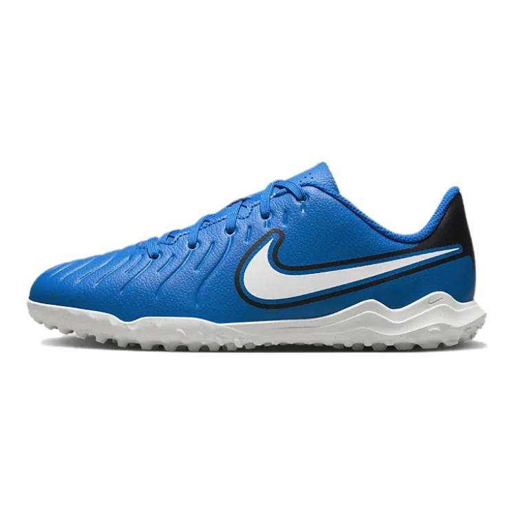 Nike Nike Tiempo Legend 10 Slip Resistant Abrasion Resistant Low top Kids' Soccer Shoes Blue White Kids'