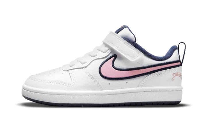 Nike Nike Court Borough 2 Low 2 SE Slip Resistant Cushioning Abrasion Resistant Low top Skateboard Shoes White Blue Pink