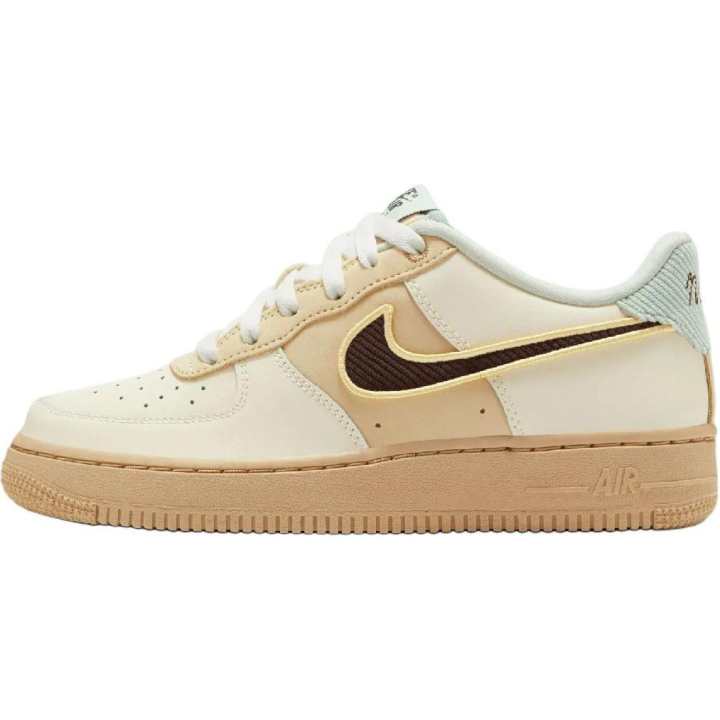 Nike Nike Air Force 1 Leather Low top Skateboard Shoes Ecru Unisex
